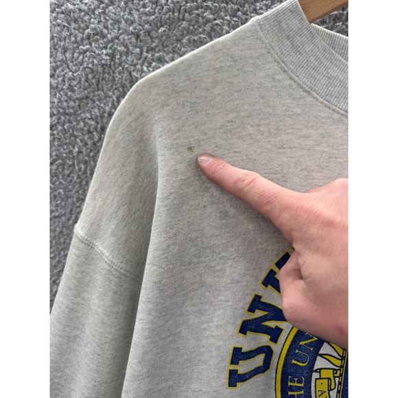 University of Michigan Wolverines Sweatshirt Mens XL Gray Crewneck - Picture 5 of 9